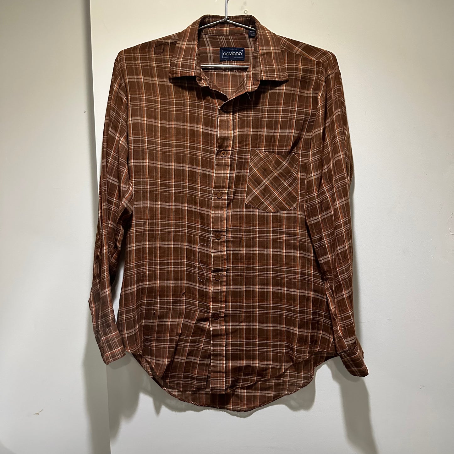 brown long sleeve button up