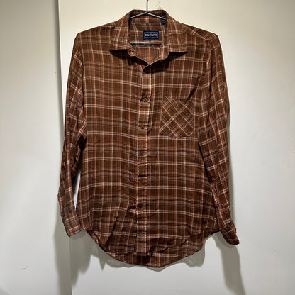 brown long sleeve button up