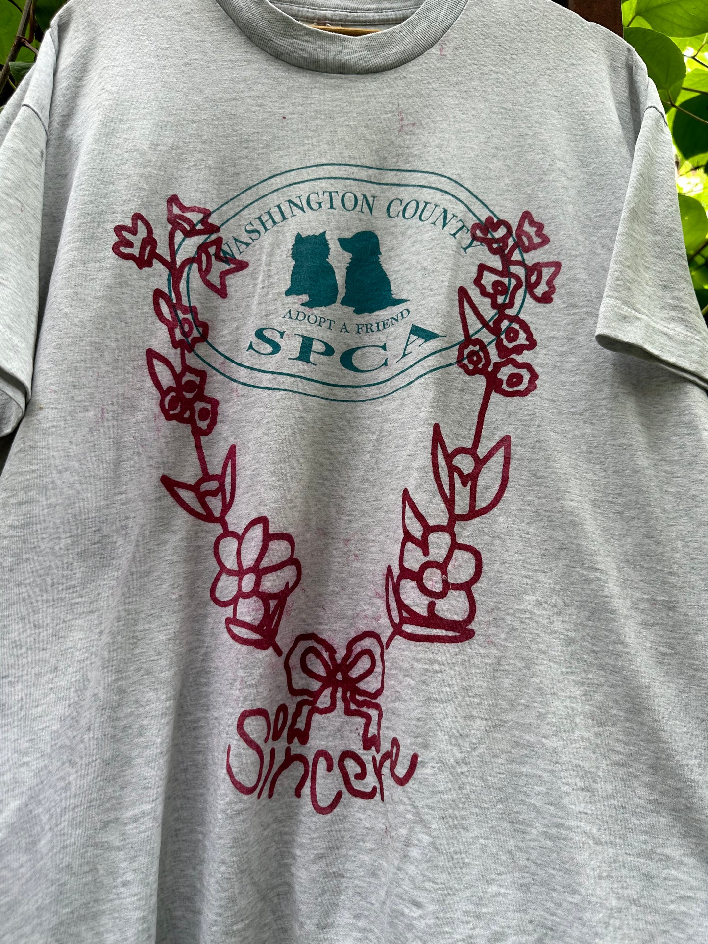 sincere screenprint shirt